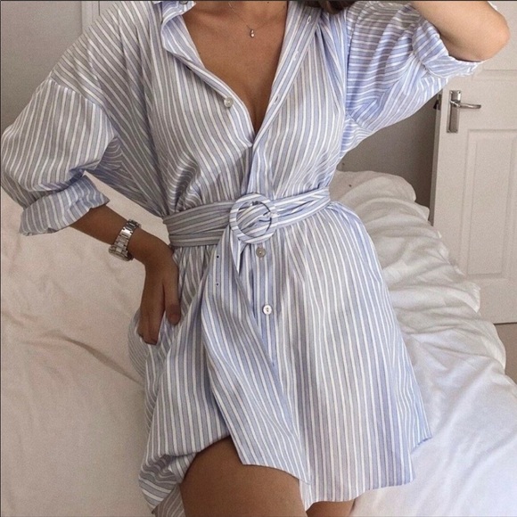 ZARA stripe shirt dress. NO OFFERS/ FIRM PRICE 🔥 - Picture 5 of 9